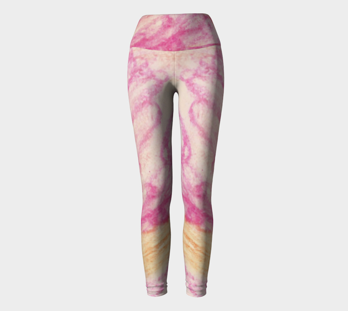Pink Flowerets Yoga Leggings preview #2