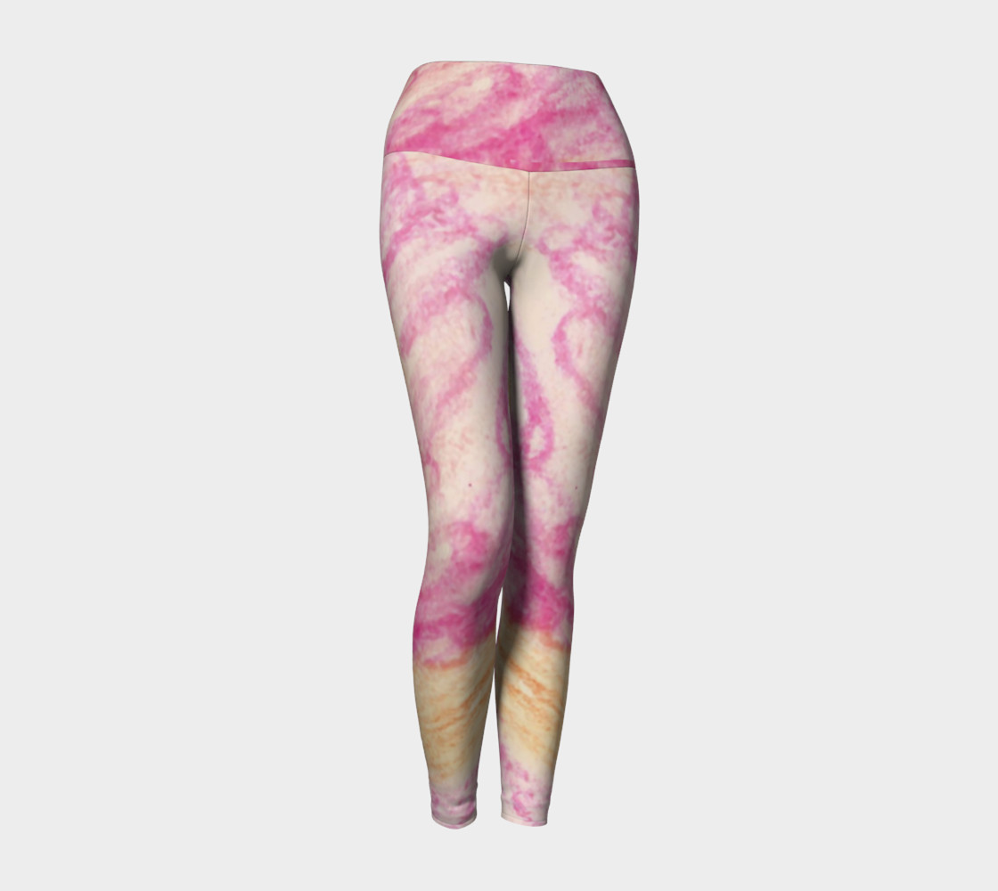 Pink Flowerets Yoga Leggings preview #1