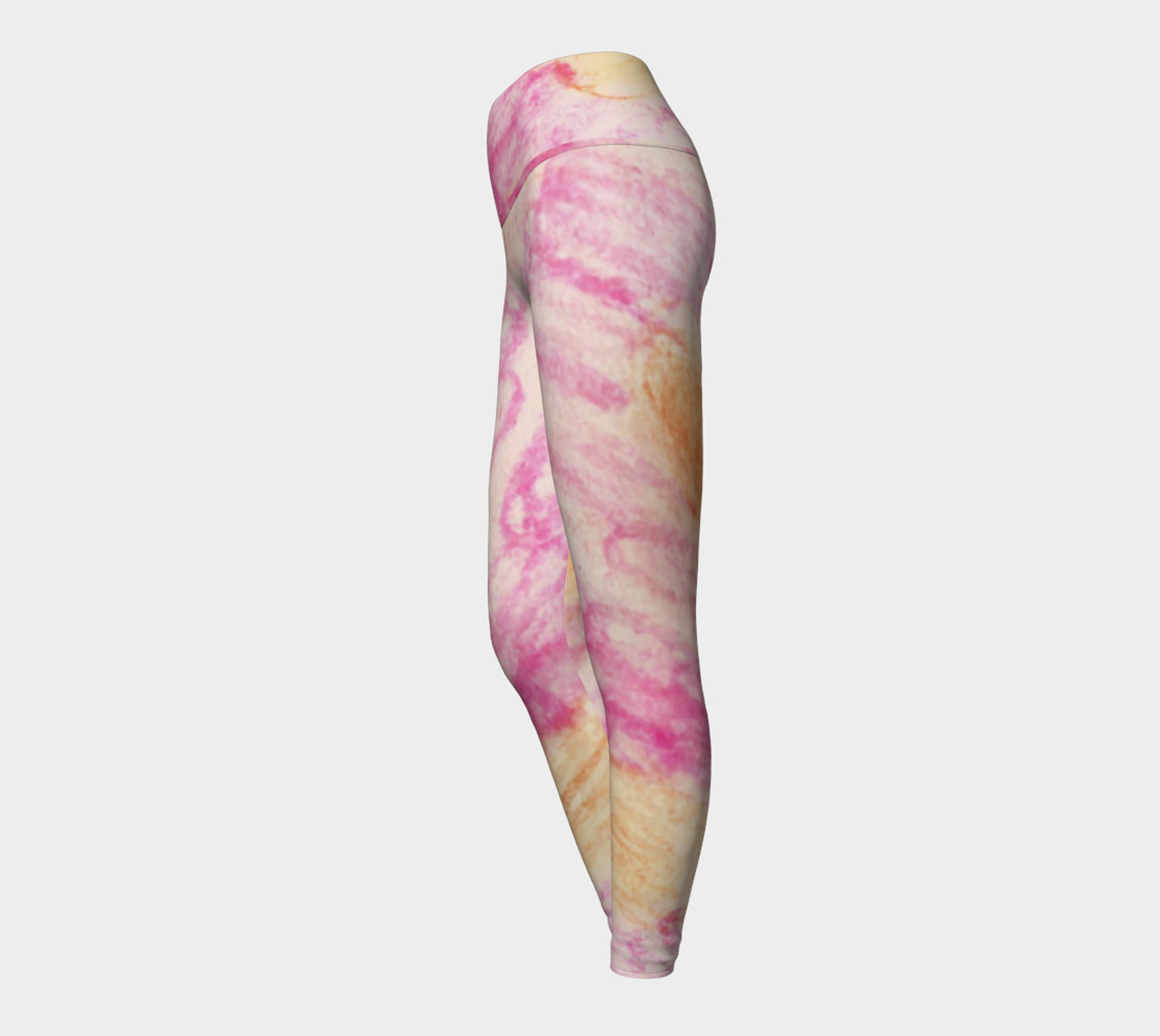 Pink Flowerets Yoga Leggings preview #3