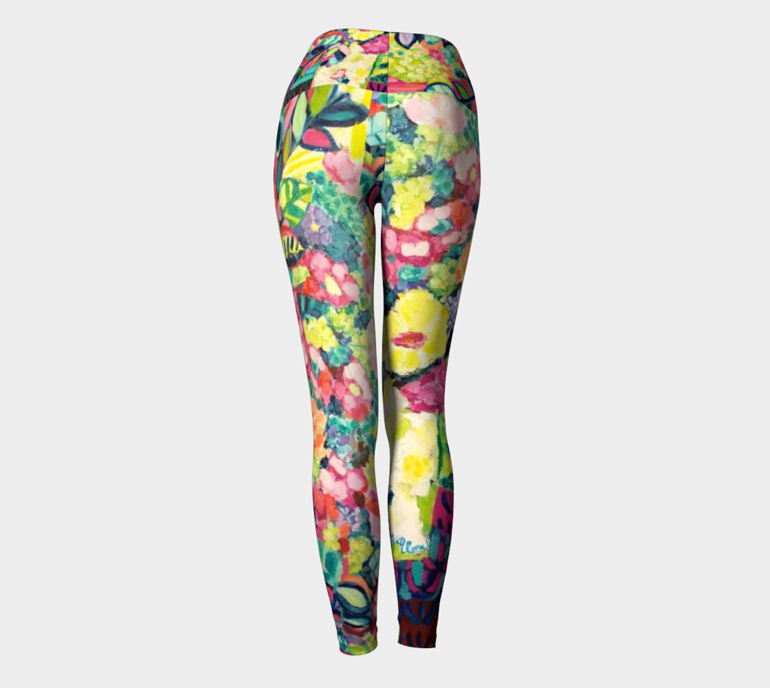 Party Flowers- Yoga Leggings preview #4