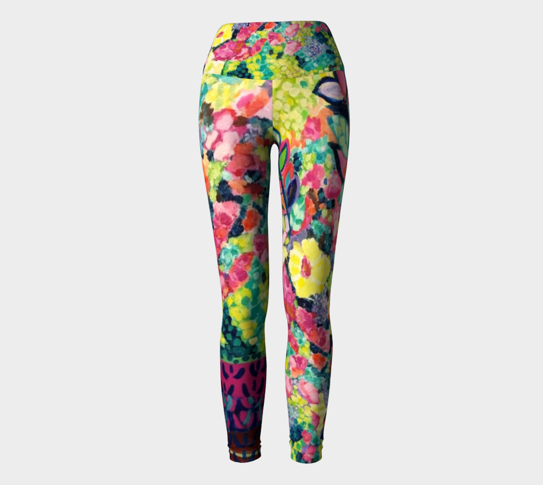 Party Flowers- Yoga Leggings preview #2