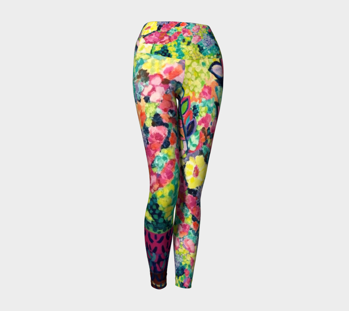 Party Flowers- Yoga Leggings preview #1