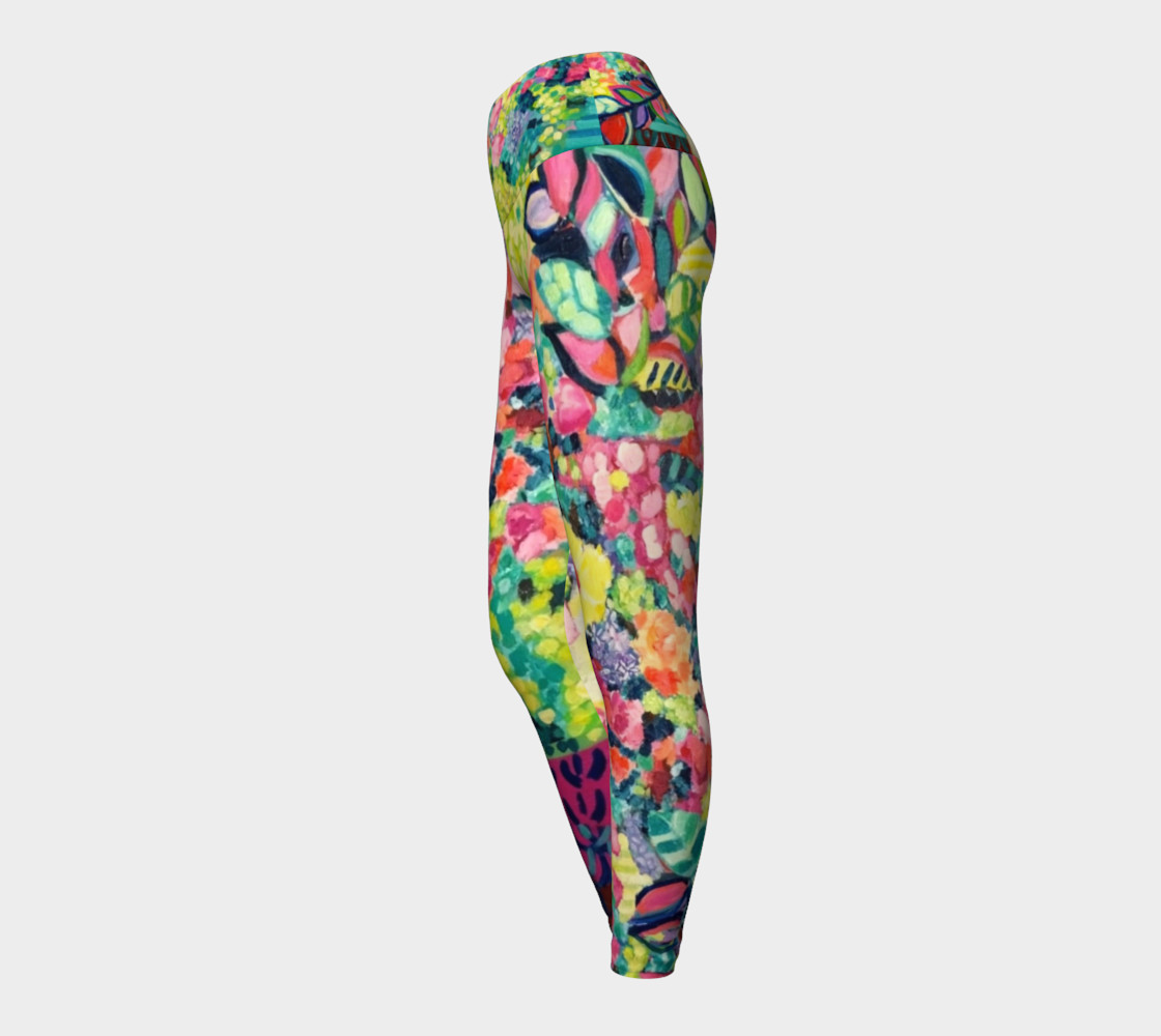 Party Flowers- Yoga Leggings preview #3