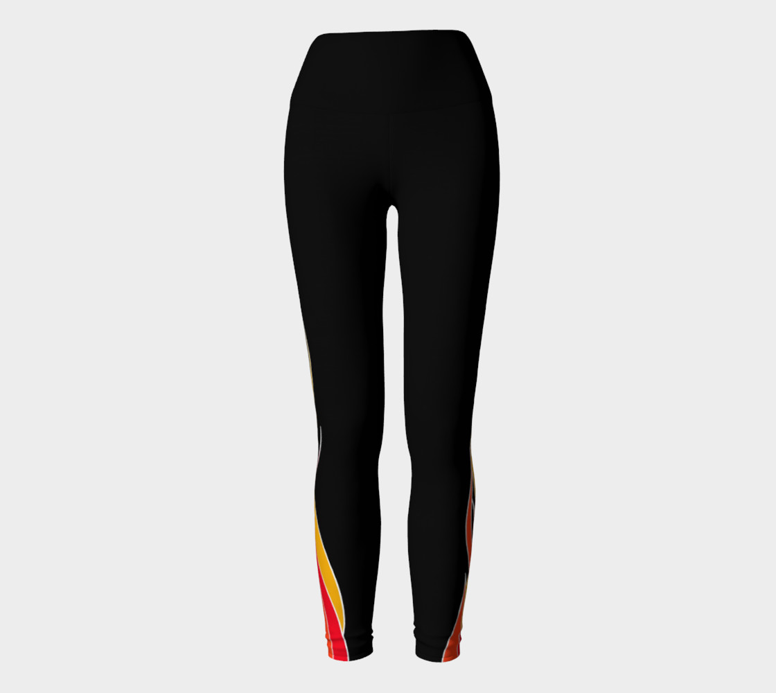 Flaming Yoga Leggings preview #2