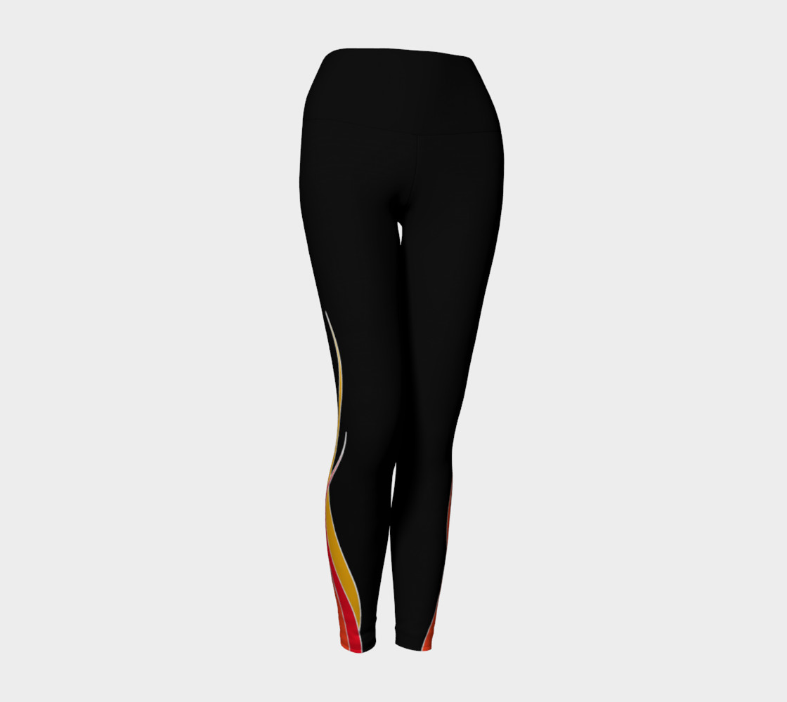 Flaming Yoga Leggings preview #1