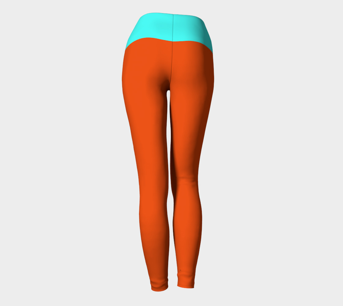 Pumpkin and Mint Yoga Leggings preview #4