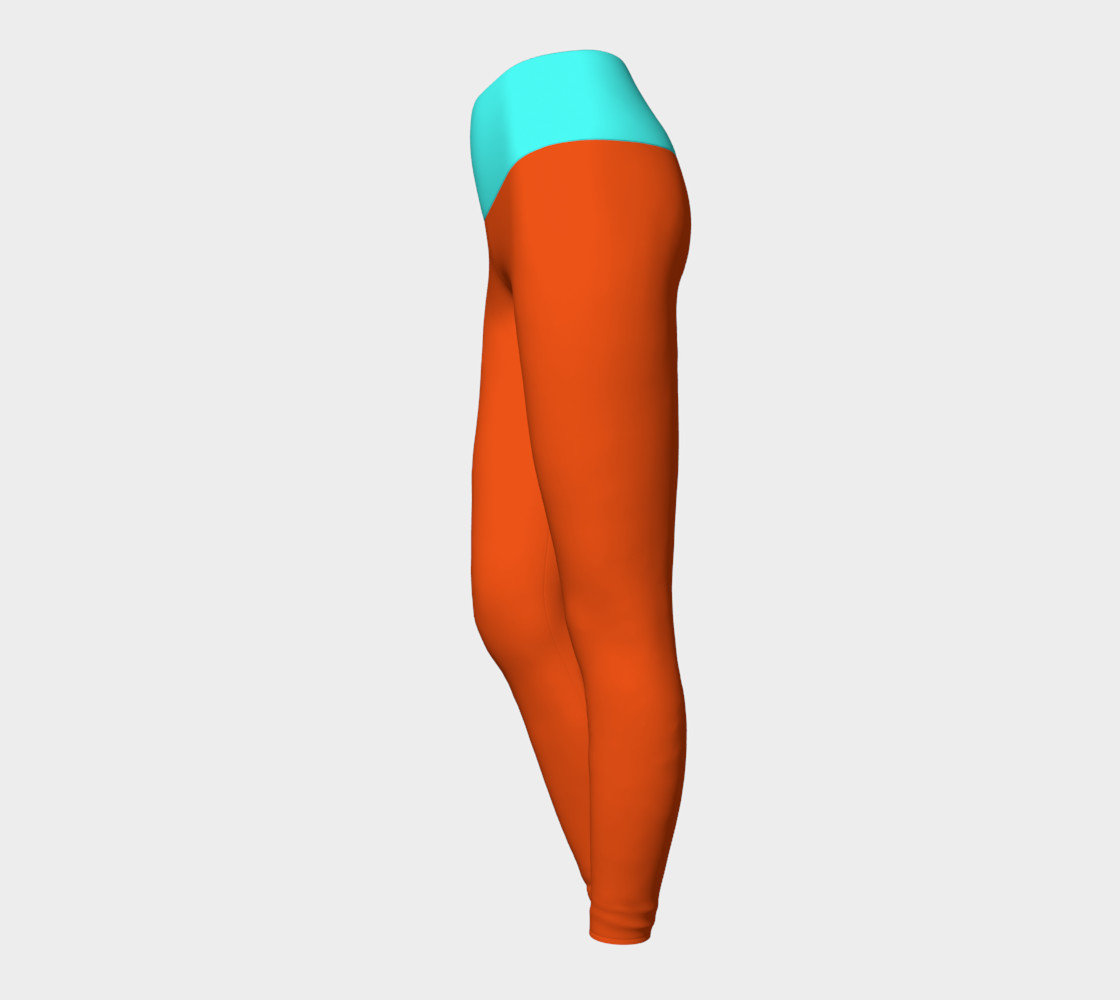 Pumpkin and Mint Yoga Leggings preview #3
