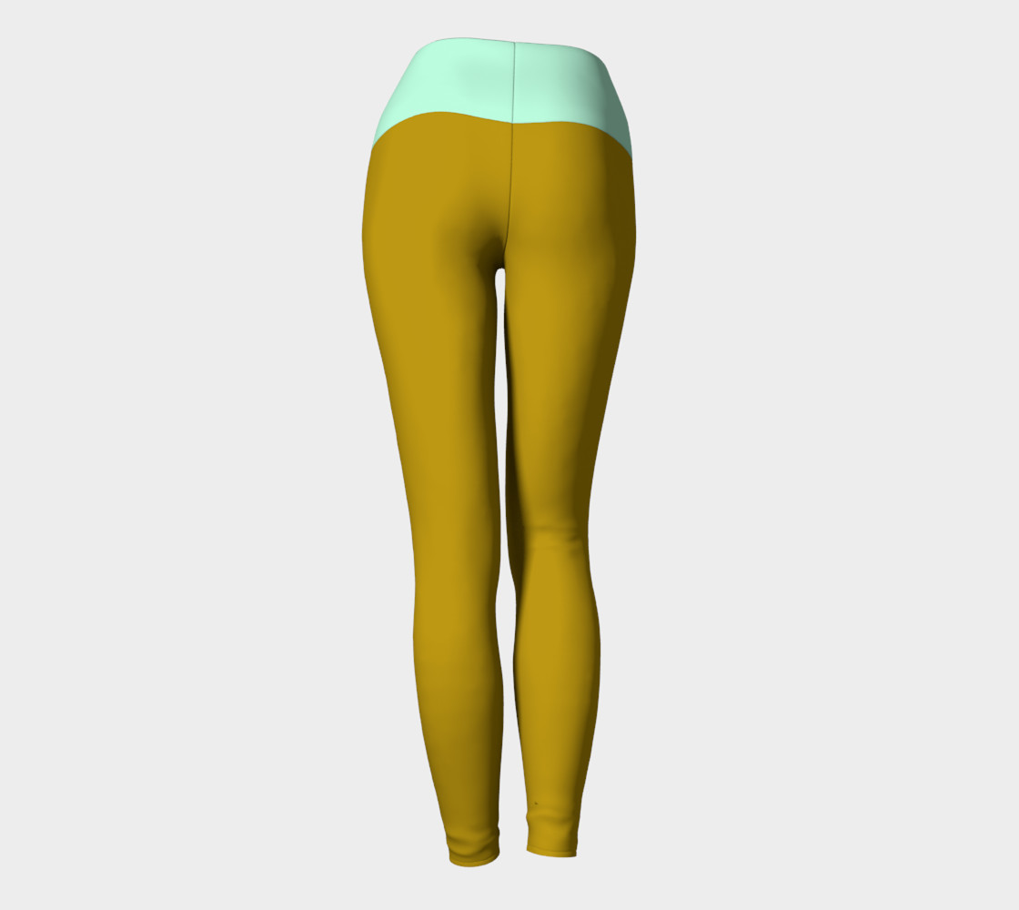 Cappuccino and Pistachio Yoga Leggings preview #4