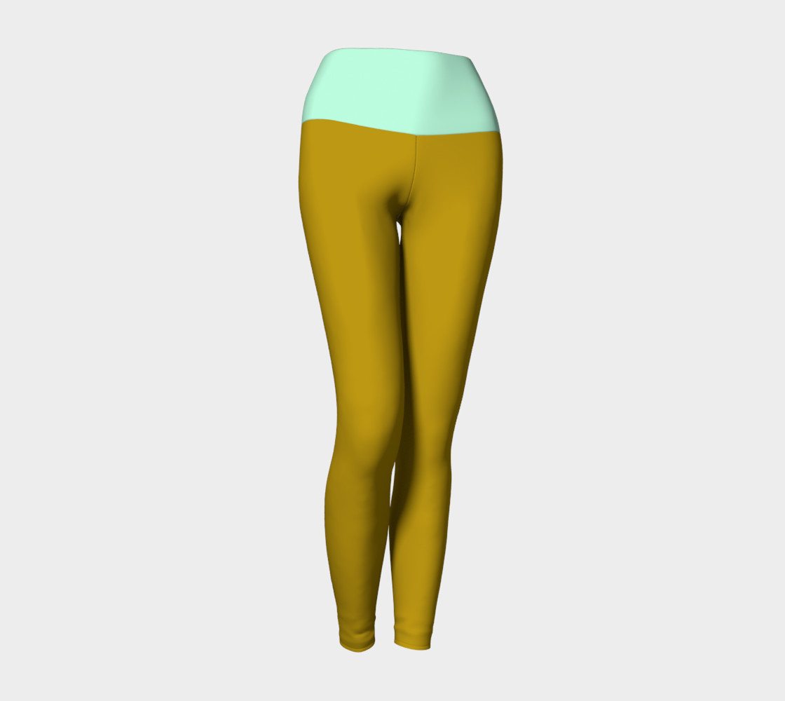 Cappuccino and Pistachio Yoga Leggings preview #1