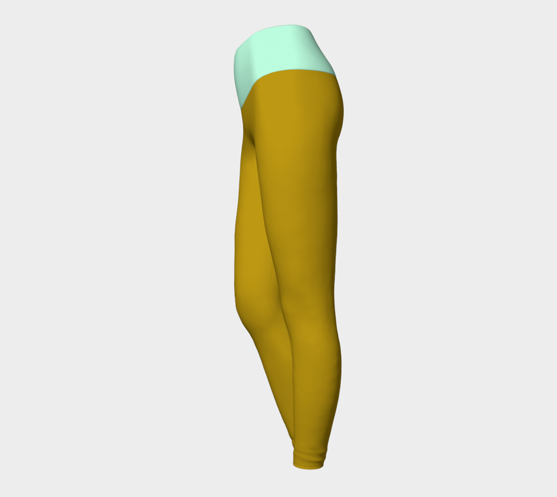 Cappuccino and Pistachio Yoga Leggings preview #3