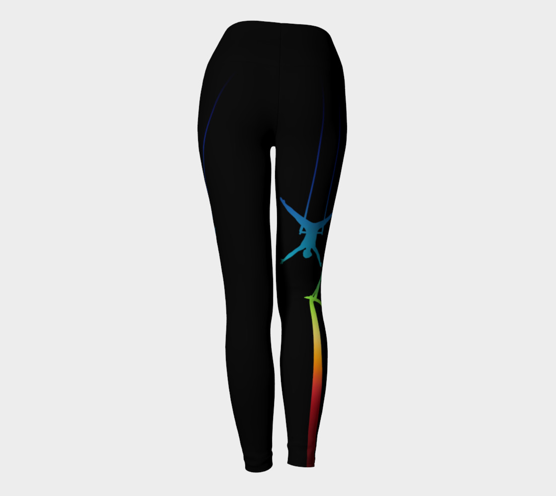 Aerial Ombre - Midnight Rainbow Yoga Leggings preview #4