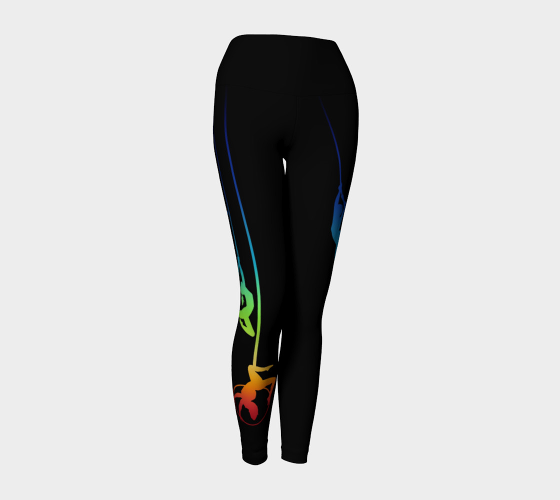 Aerial Ombre - Midnight Rainbow Yoga Leggings preview #1