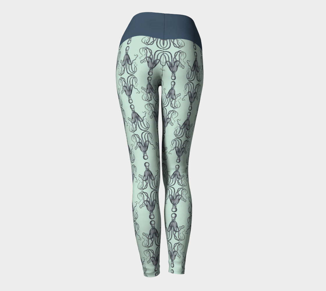 Octopus Damask #1 Yoga Leggings preview #4