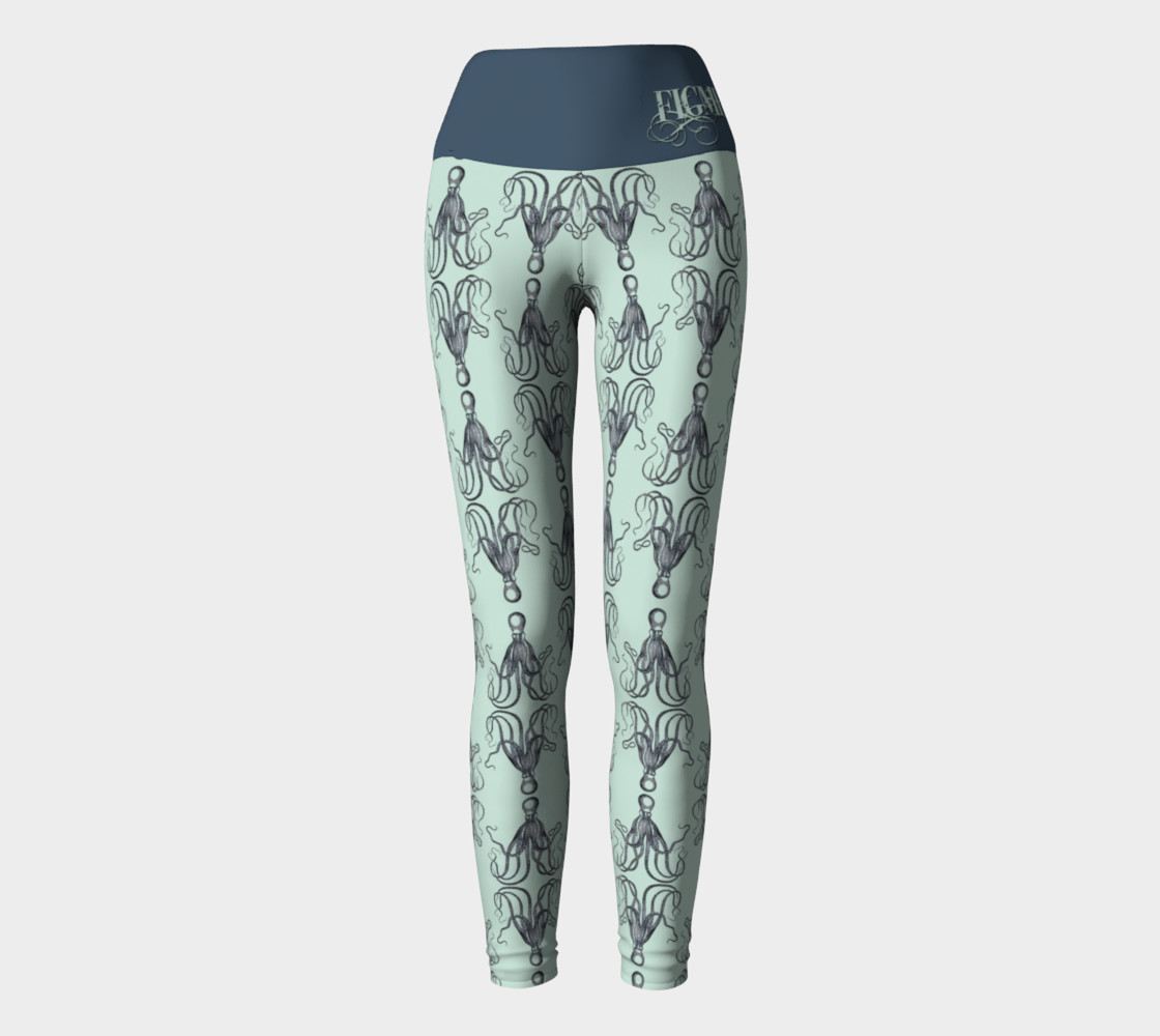 Octopus Damask #1 Yoga Leggings preview #2