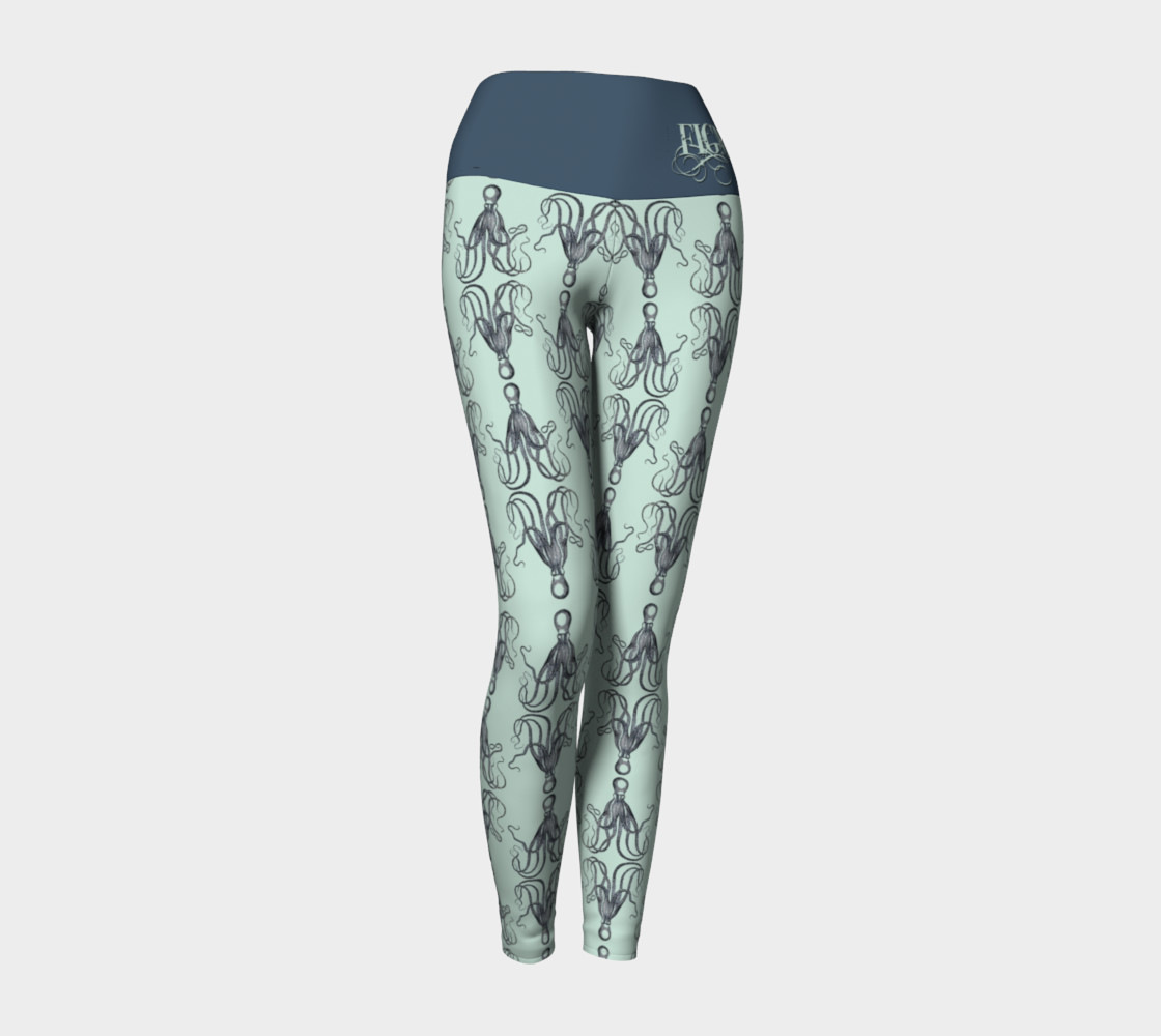 Octopus Damask #1 Yoga Leggings preview #1