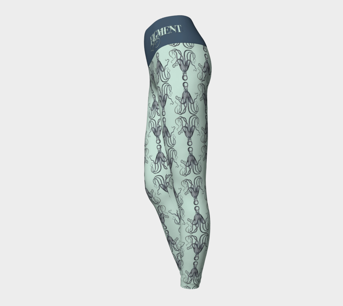 Octopus Damask #1 Yoga Leggings preview #3