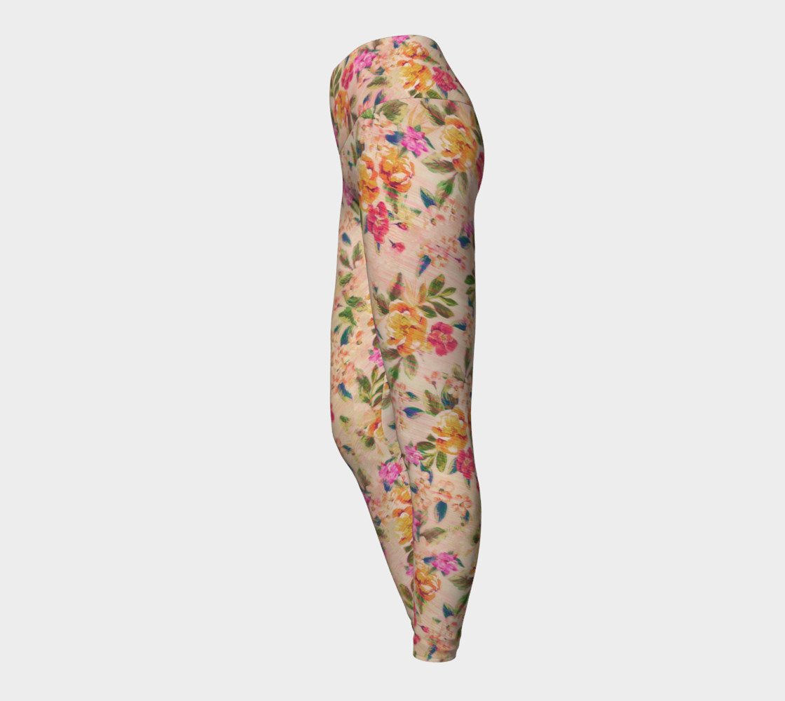 Golden Flitch (Digital Vintage Retro / Glitched Pastel Flowers - Floral design pattern) preview #3
