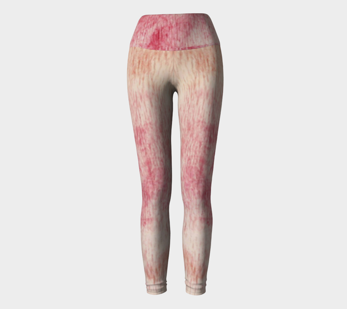 Peach Rose Yoga Leggings preview #2