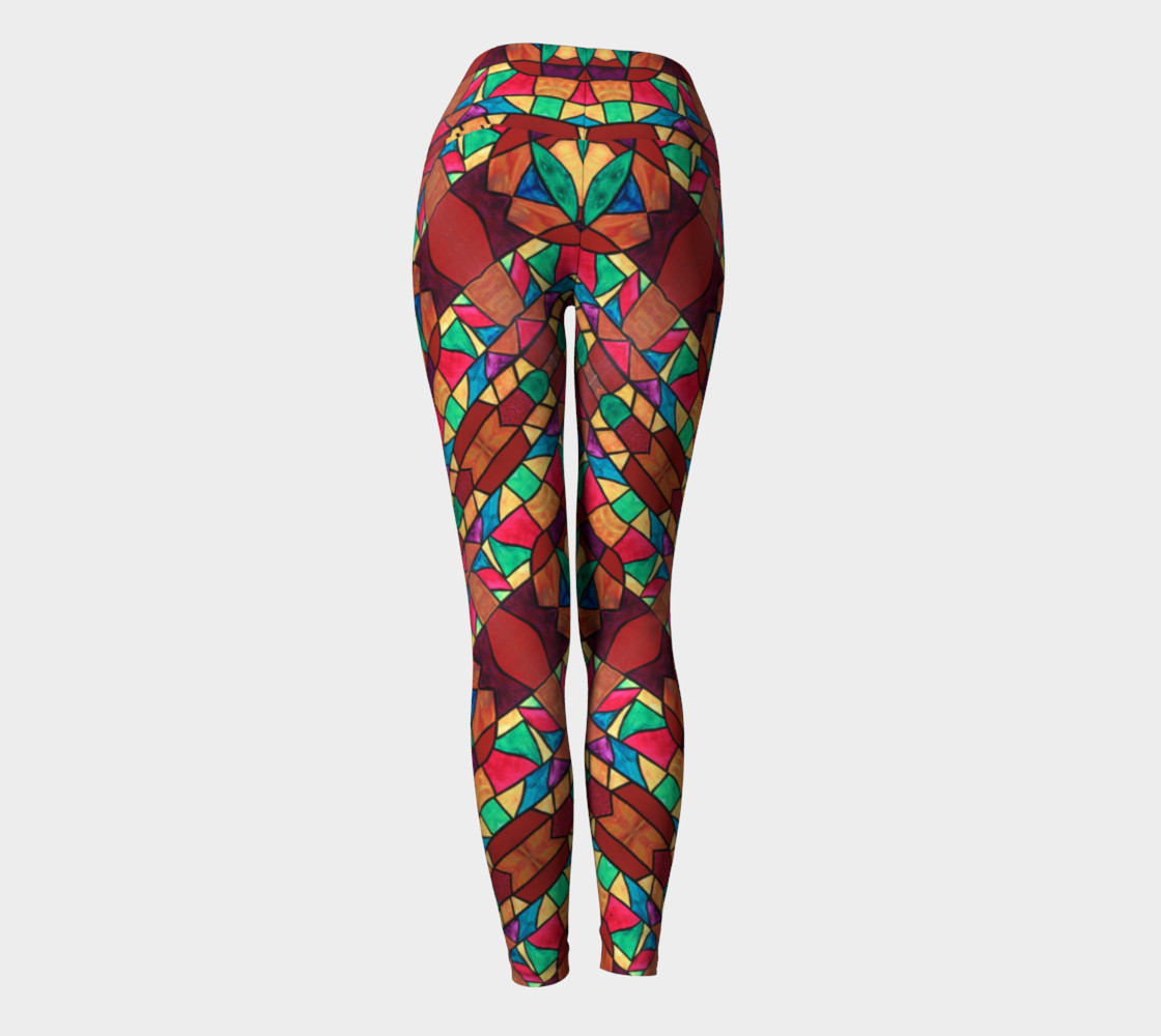 Penobscot Stained Glass Yoga Leggings preview #4