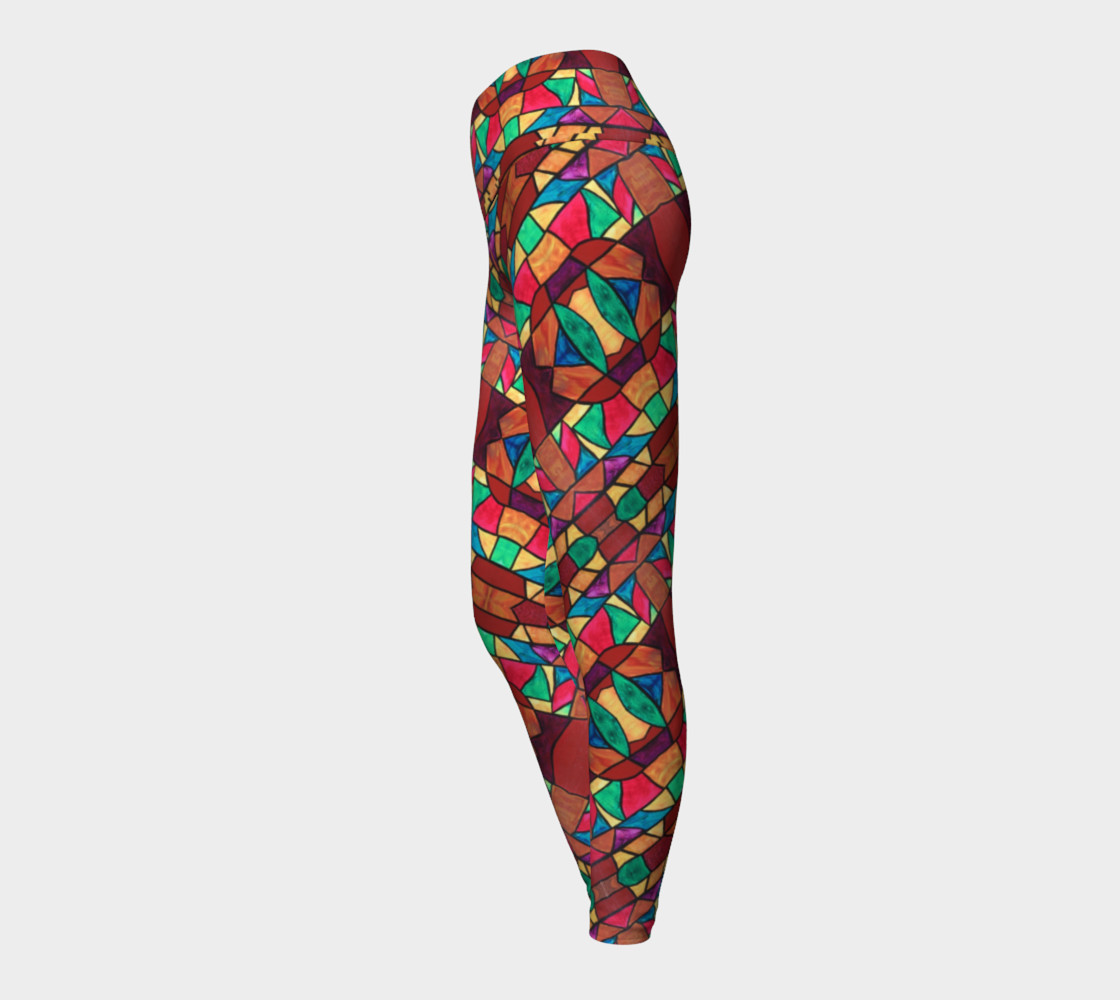 Penobscot Stained Glass Yoga Leggings preview #3