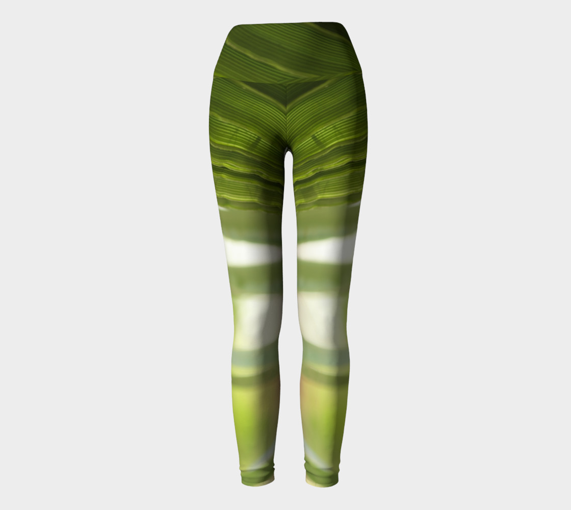 Palm Leaf Yoga Leggings preview #2