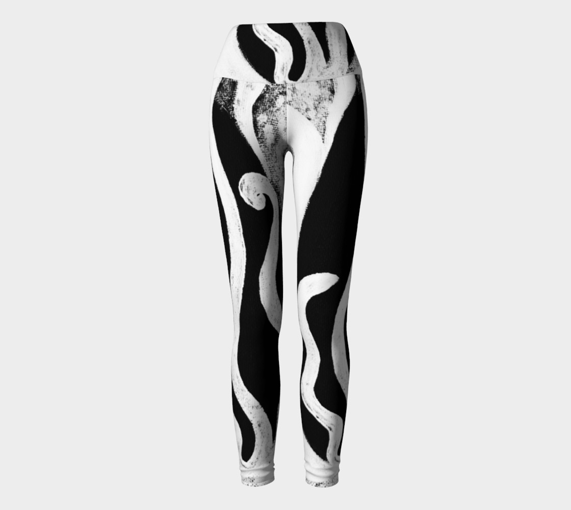black and white leggings yoga preview #2