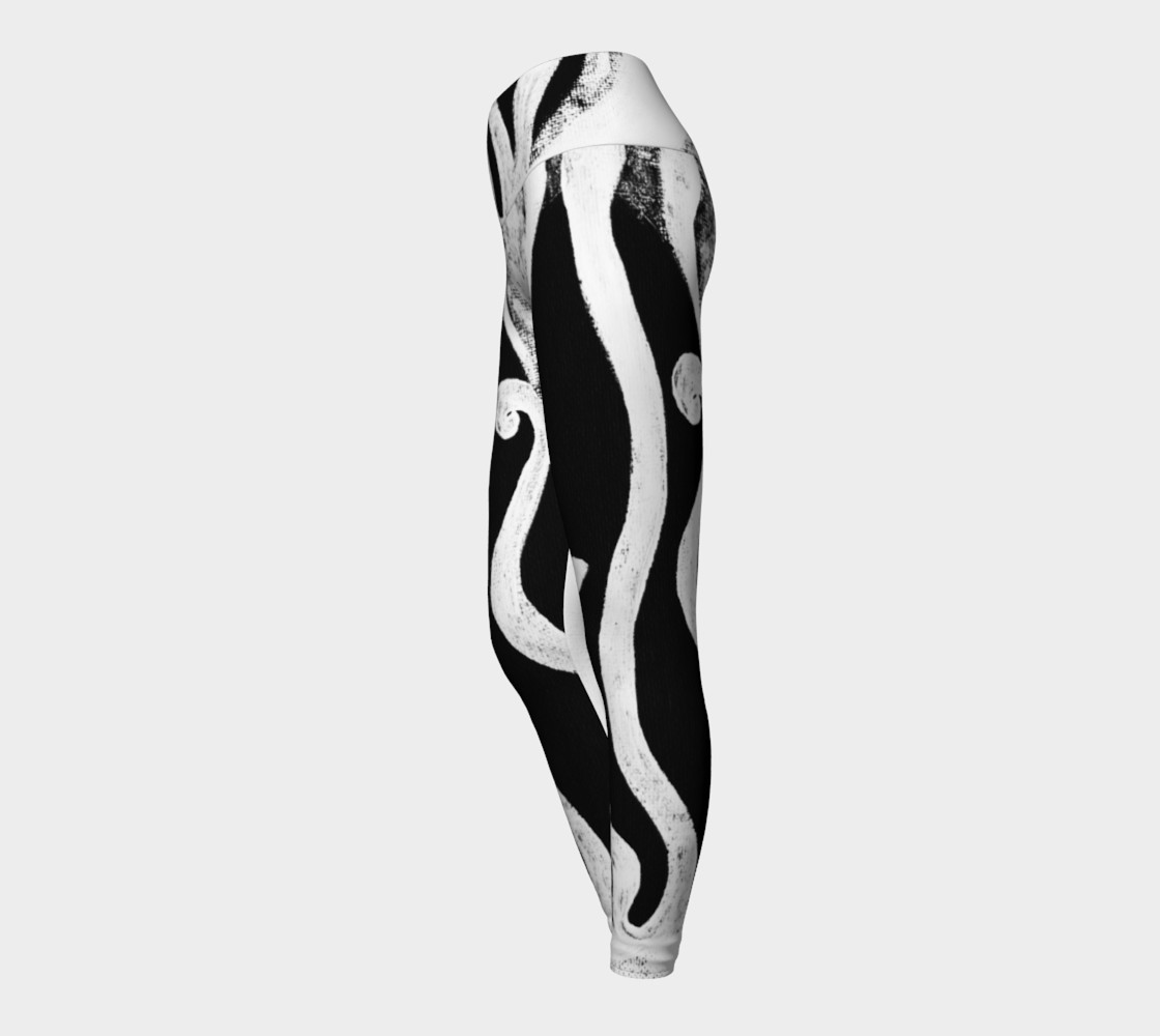 black and white leggings yoga preview #3