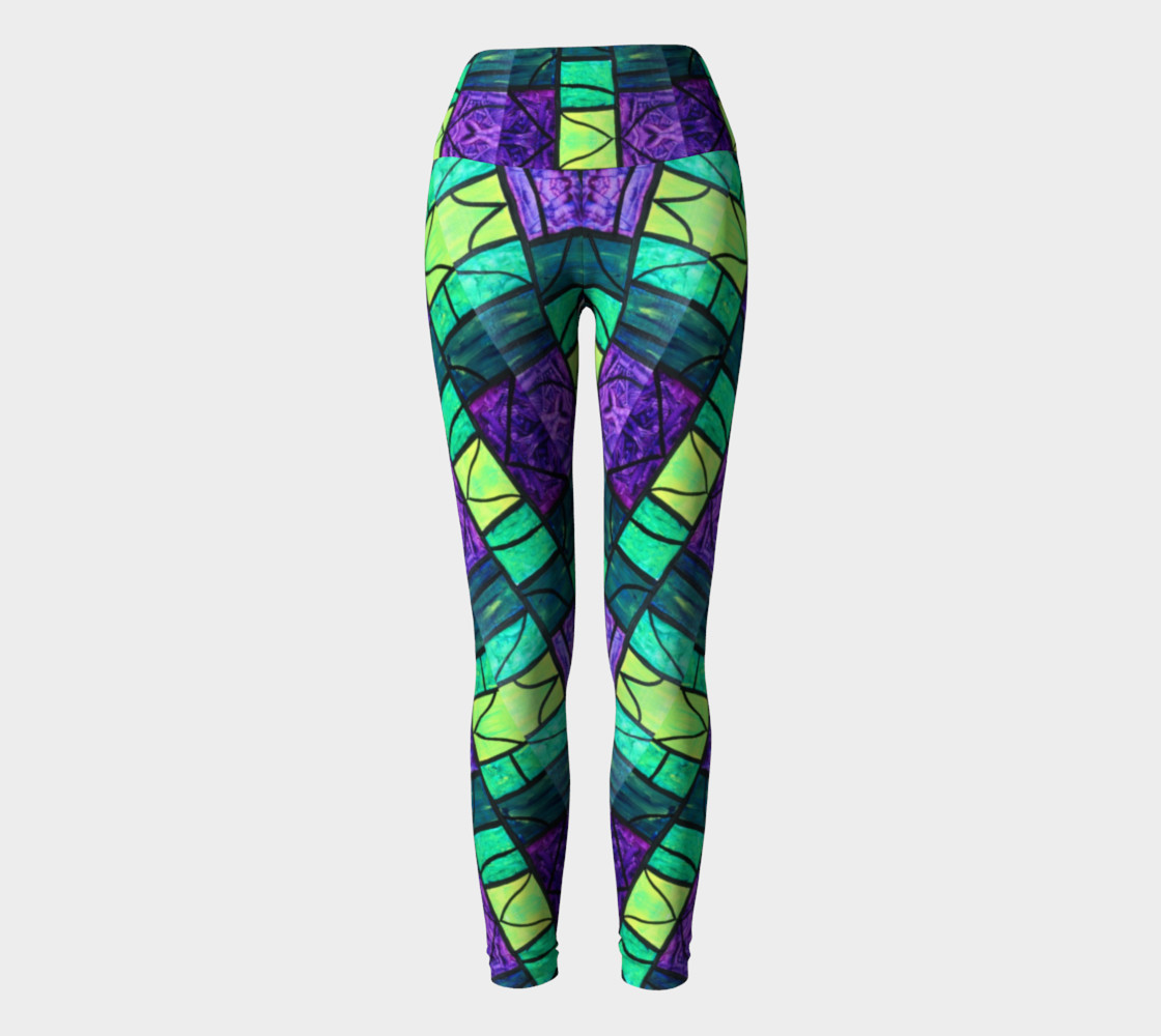 Nouveau Garden Stained Glass Yoga Leggings II preview #2