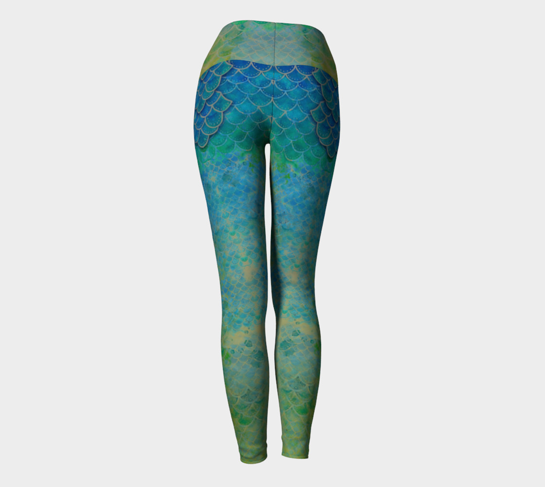 Handpainted Mermaid Leggings 5 preview #4