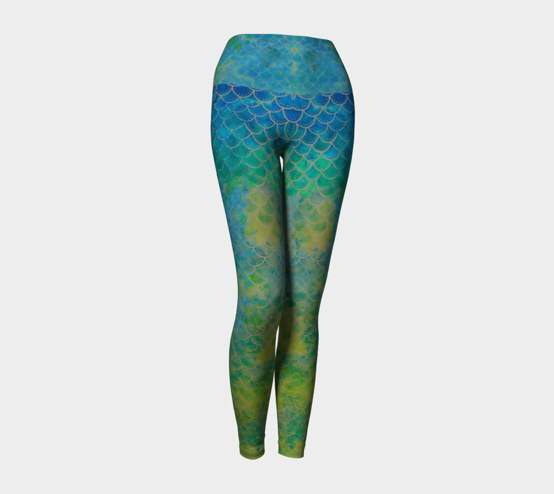 Handpainted Mermaid Leggings 5 preview #1