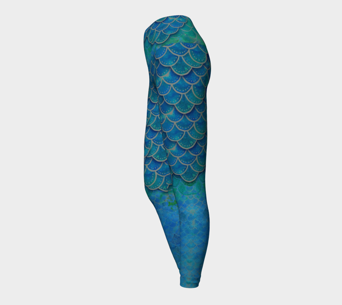 Mermaid Dragon Scale Yoga Pants No.6 preview #3