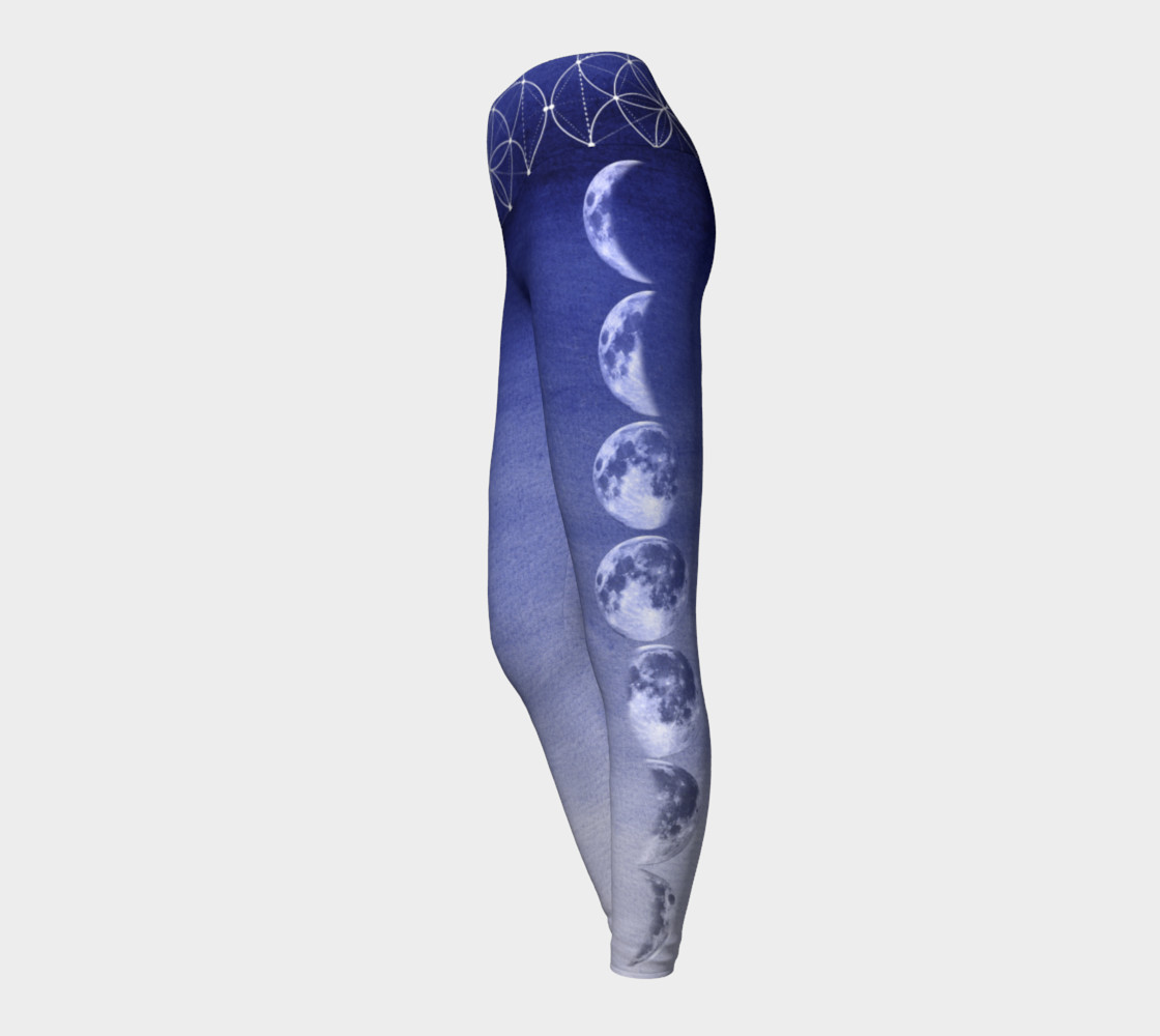 Dark Blue Ombre Moon Sacred Geometry preview #3