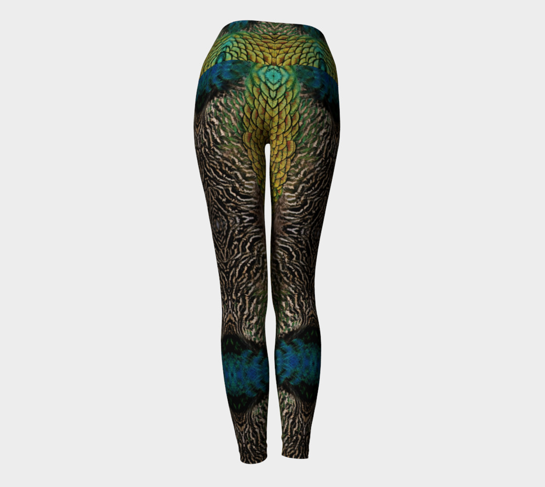 Peacock Dragon Scales Leggings 2 preview #4