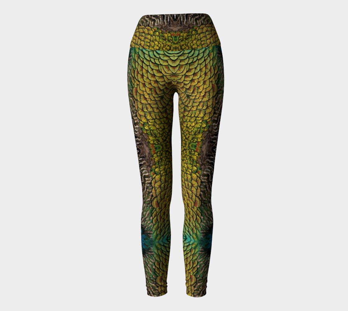 Peacock Dragon Scales Leggings 2 preview #2