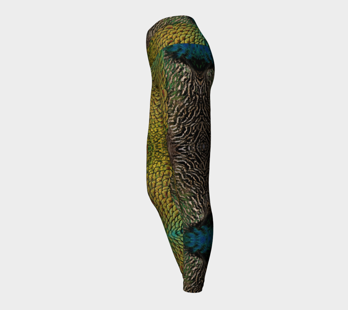 Peacock Dragon Scales Leggings 2 preview #3