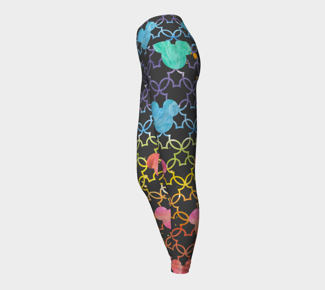 Mickey Mouse Watercolor Rainbow Dark Disney Yoga 000845 preview #3