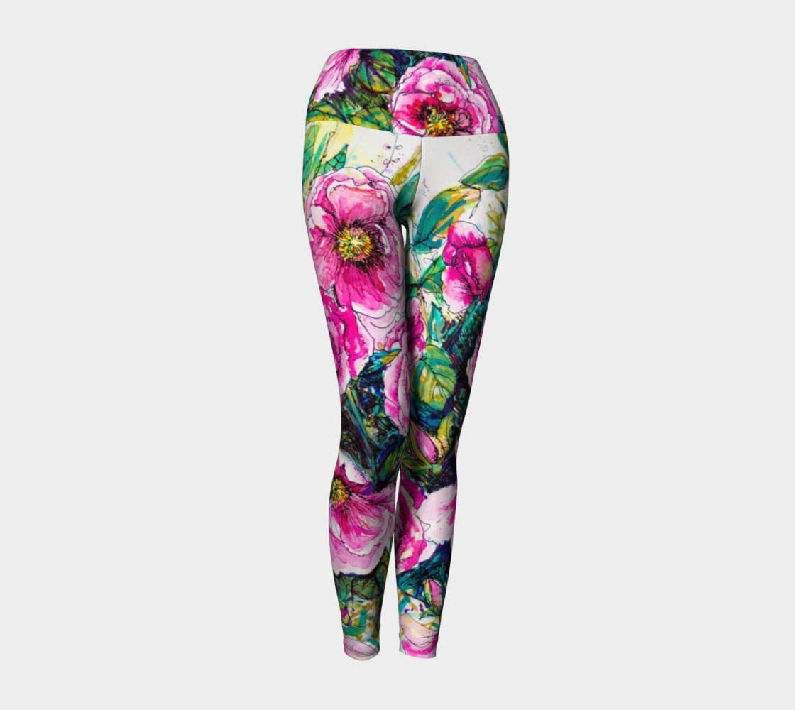 Wild Roses for You yoga leggings preview #1