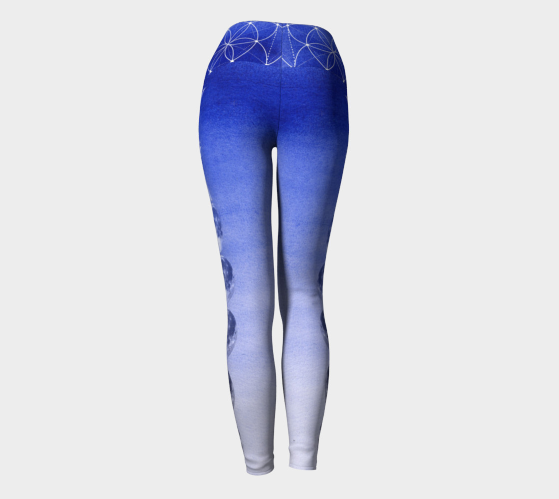 Royal Blue Ombre Moon Leggings preview #4