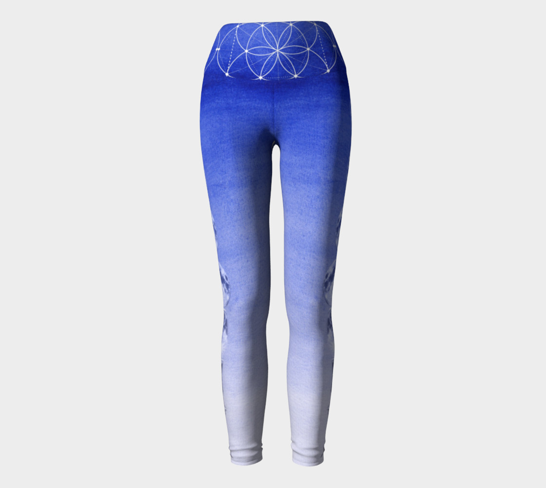 Royal Blue Ombre Moon Leggings preview #2