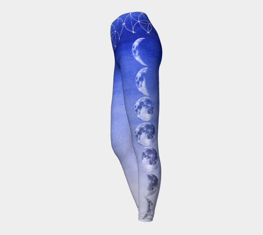 Royal Blue Ombre Moon Leggings preview #3
