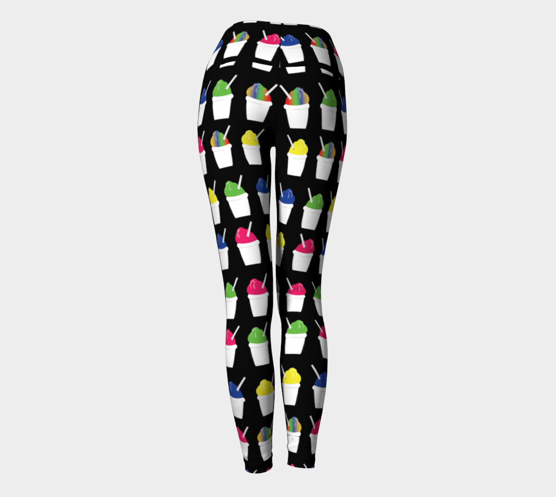 Snowball Yoga Leggings - Black (Adult) preview #4