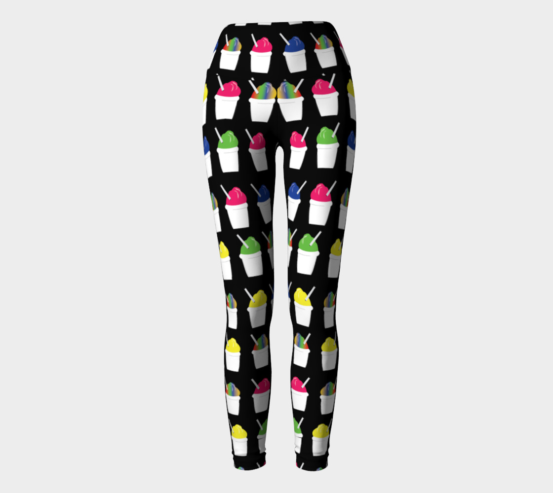 Snowball Yoga Leggings - Black (Adult) preview #2