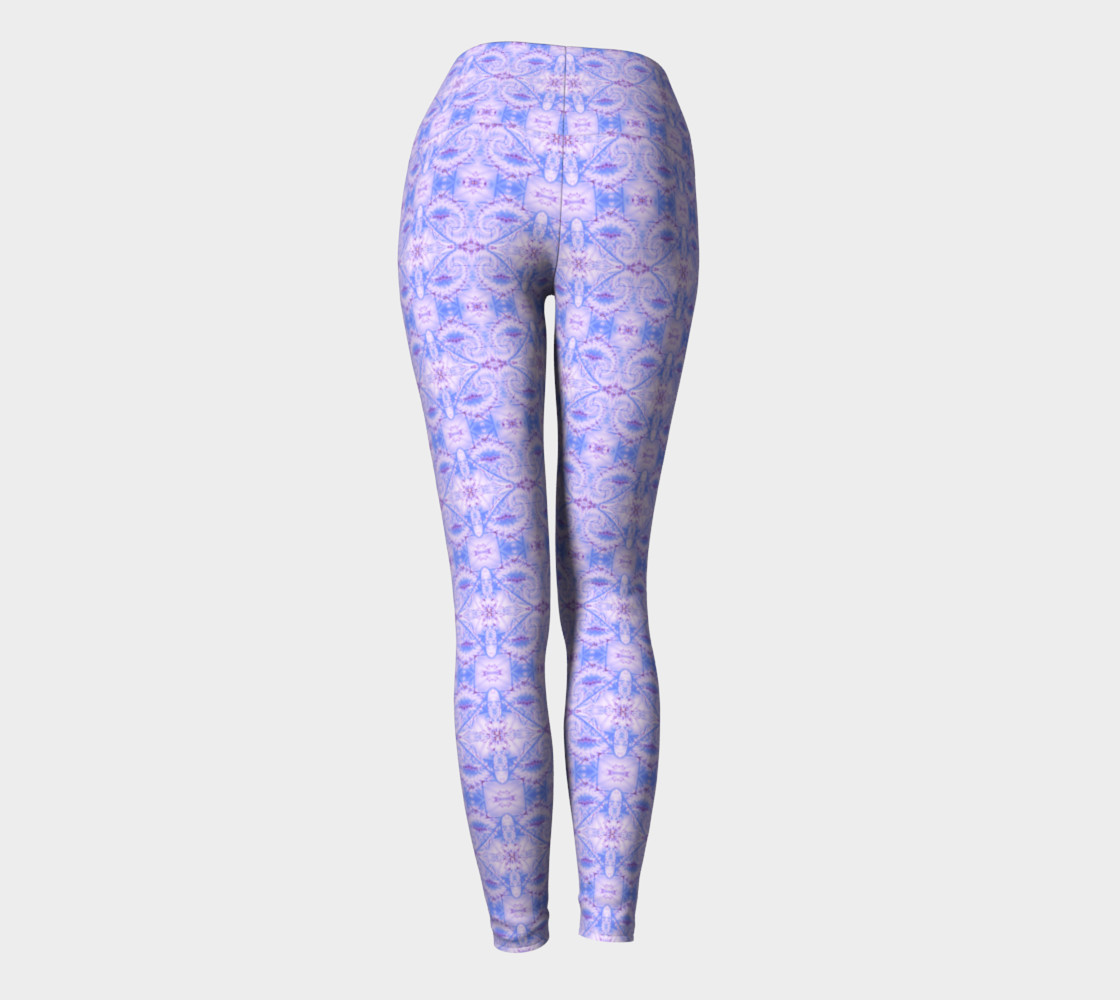Iced Damask print athletic leggings preview #4