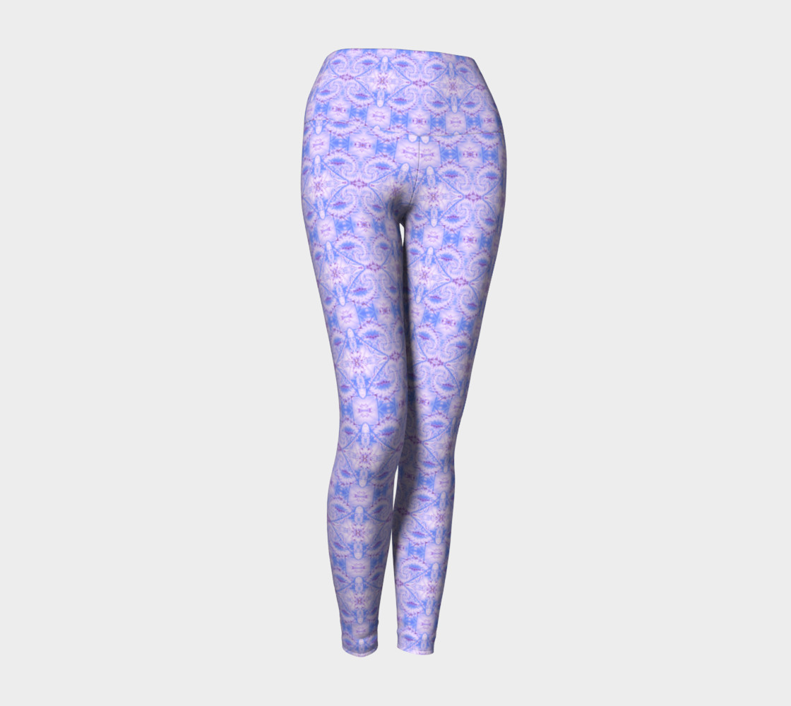 Iced Damask print athletic leggings preview #1