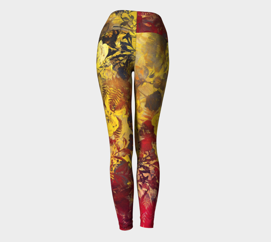 yoga leggings flowers preview #4