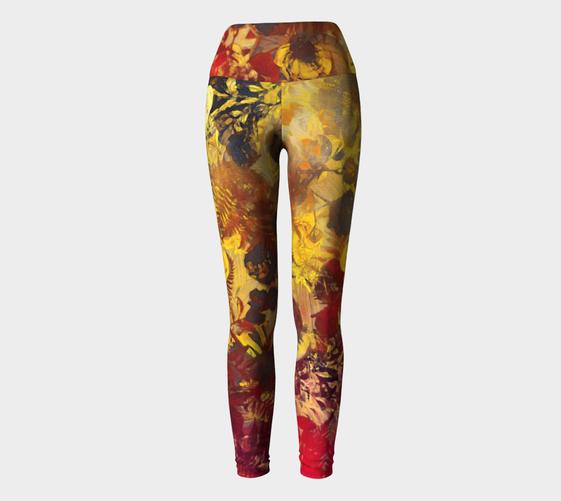 yoga leggings flowers preview #2