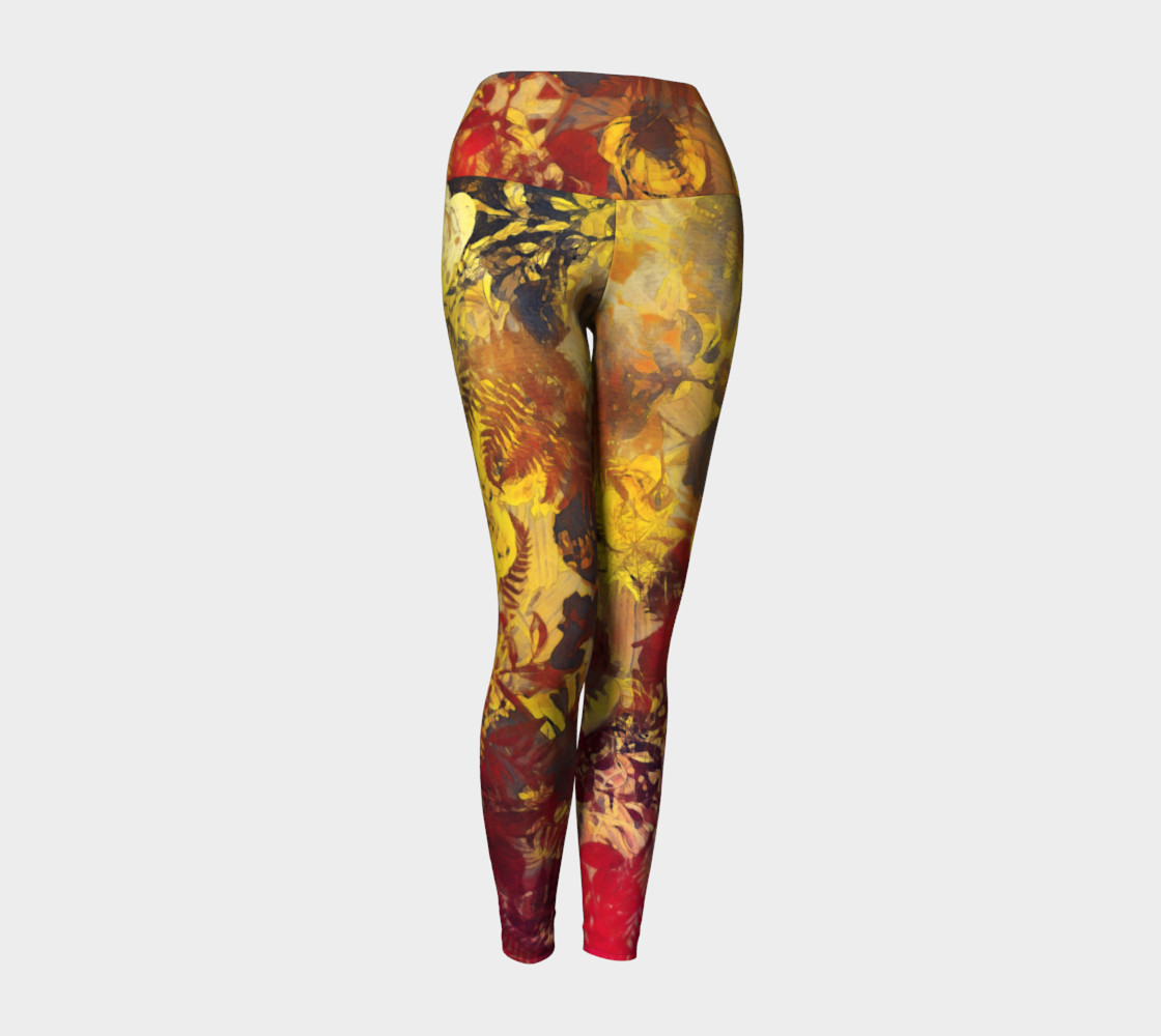 yoga leggings flowers preview #1