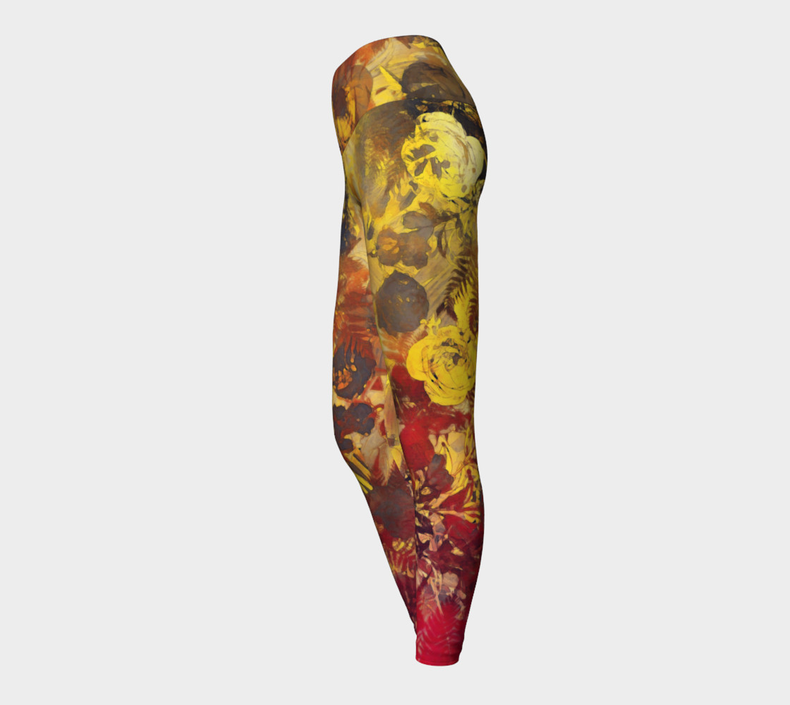 yoga leggings flowers preview #3