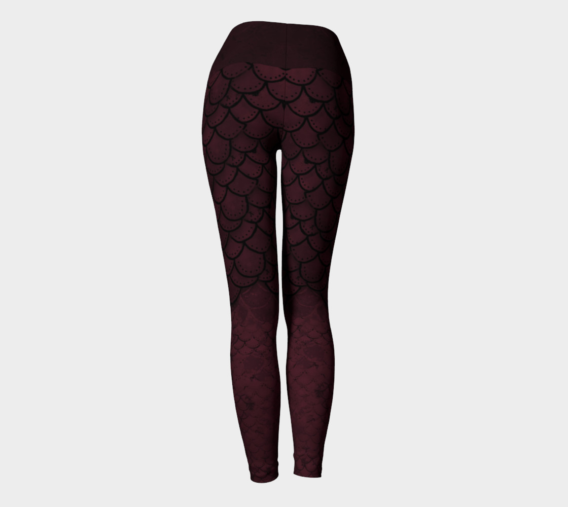 Handpainted Dragon Scales Maroon Blood preview #4
