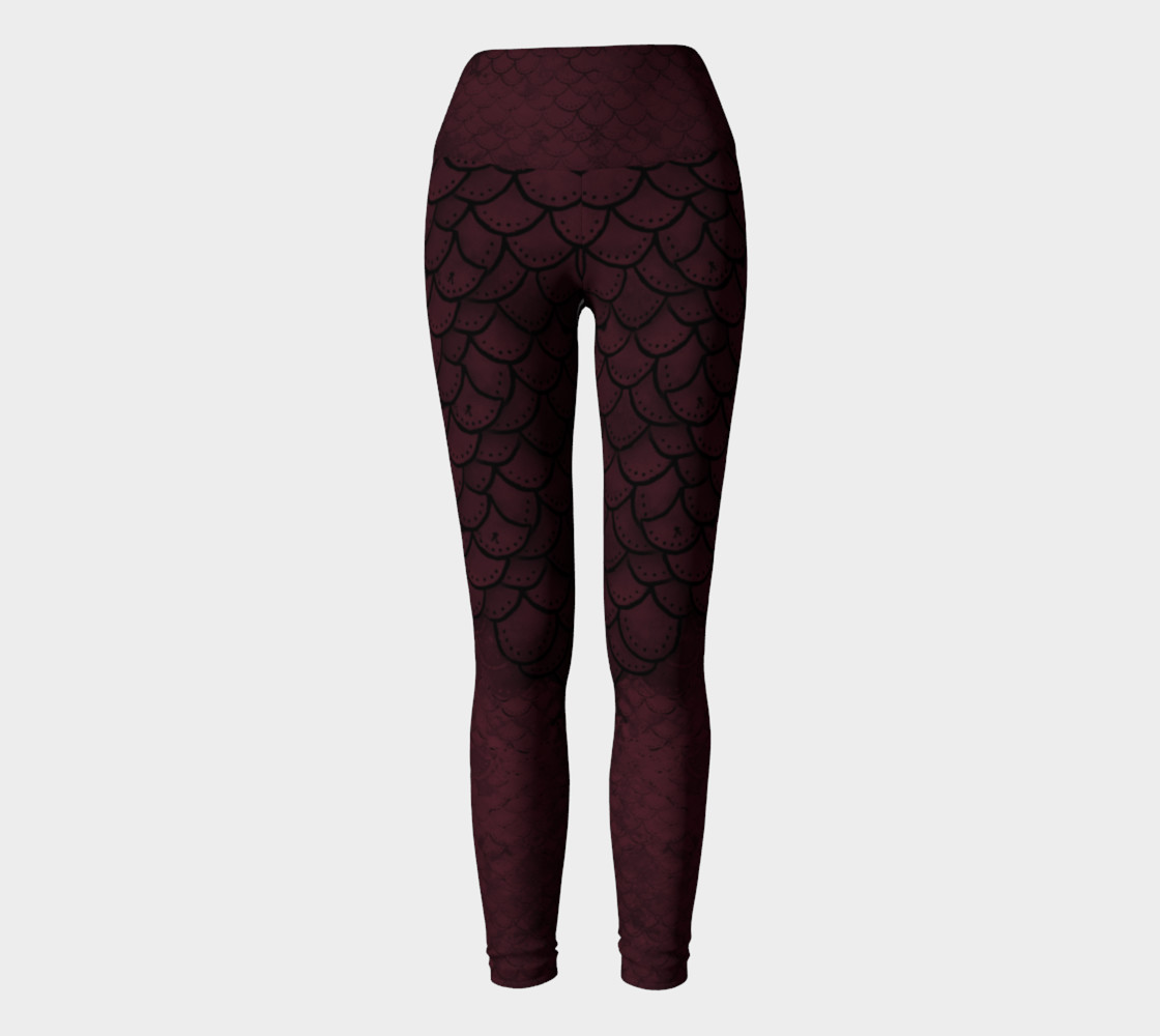 Handpainted Dragon Scales Maroon Blood preview #2